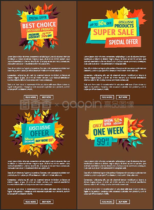 商店的最佳選擇獨家產品報盤。秋季折扣和出售產品天然商品。降價降低了銷售成本。